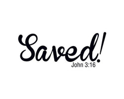 Collection of Saved! John 3:16 Promotional Product Tattoo in a gallery layout