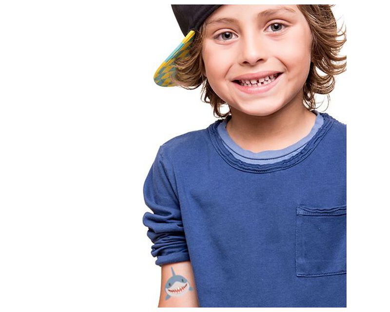 Collection of Shark Face Temporary Tattoo in a gallery layout