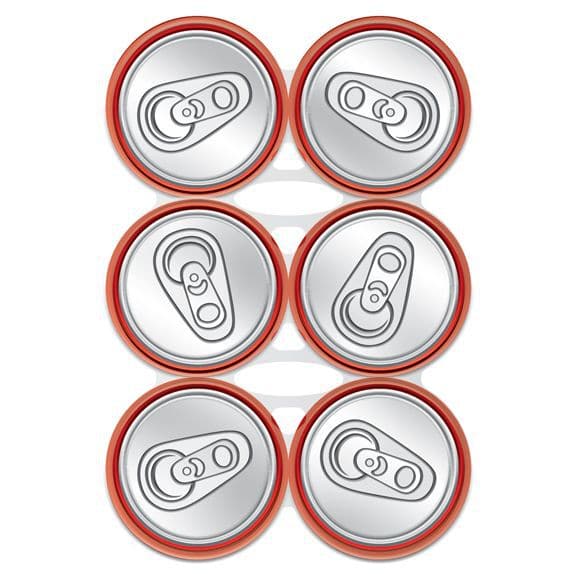Collection of Six Pack Soda Abs Promotional Product Tattoo in a gallery layout