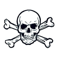 Collection of Skull and Crossbones Temporary Tattoo in a gallery layout