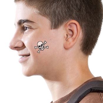 Collection of Skull and Crossbones Temporary Tattoo in a gallery layout