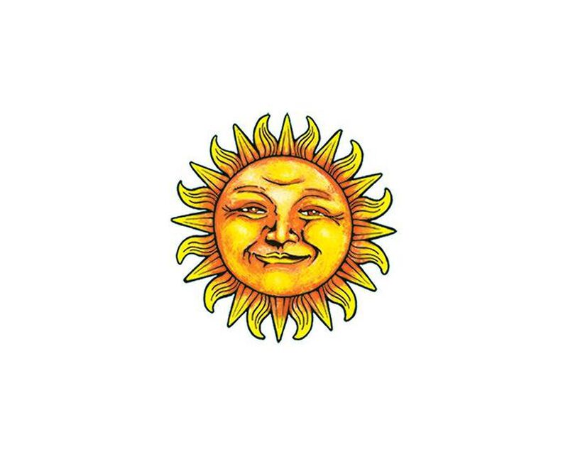 Collection of Smiling Sun Temporary Tattoo in a gallery layout