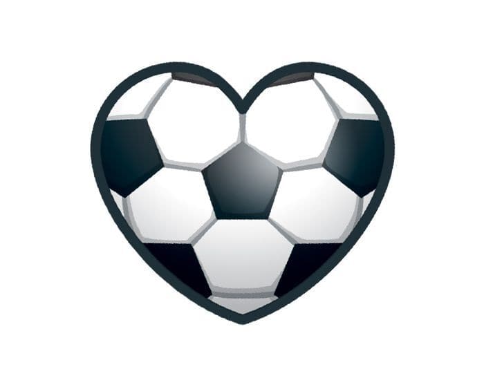 Collection of Soccer Heart Promotional Product Tattoo in a gallery layout