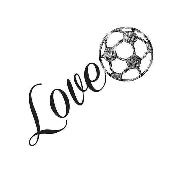 Collection of Love Soccer Promotional Product Tattoo in a gallery layout