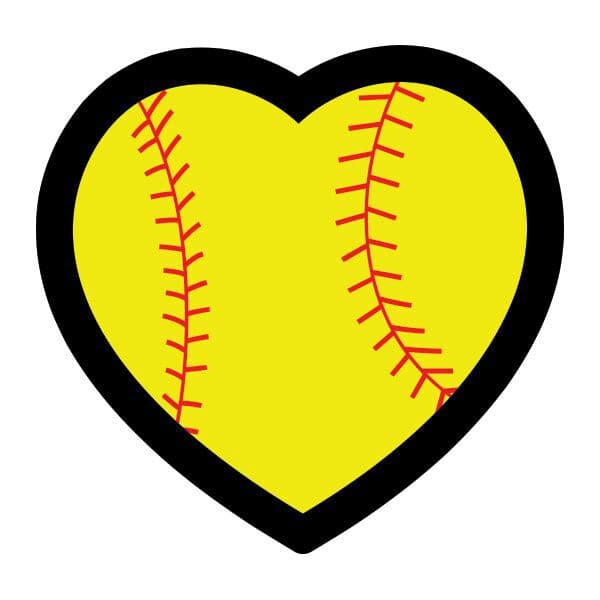 Collection of Softball Heart Promotional Product Tattoo in a gallery layout