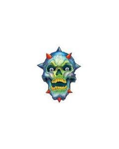 Collection of Spiked Skull with Devil Horns Promotional Product Tattoo in a gallery layout