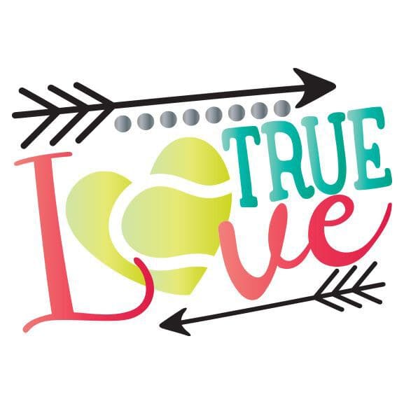 Collection of Metallic True Love Tennis Promotional Product Tattoo in a gallery layout