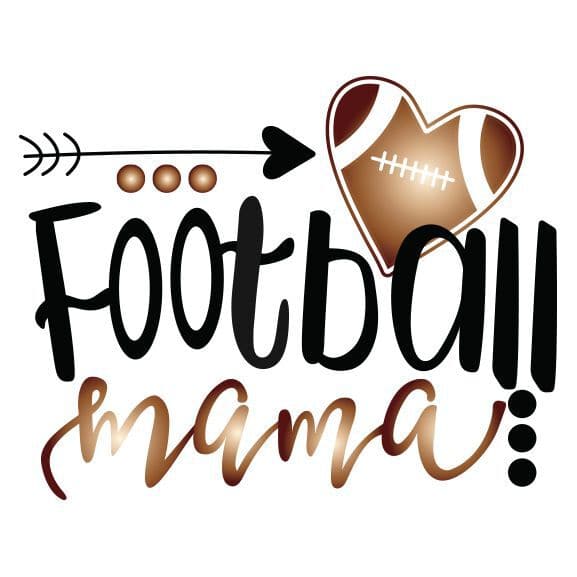 Collection of Metallic Football Mama Promotional Product Tattoo in a gallery layout