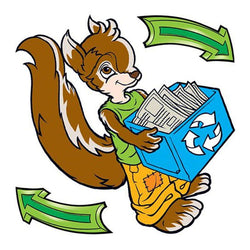 Collection of Squirrel Recycler Promotional Product Tattoo in a gallery layout