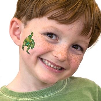 Collection of T-Rex Dinosaur Temporary Tattoo in a gallery layout