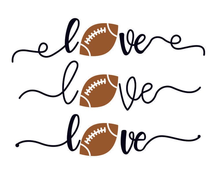 Collection of Love Football Promotional Product Tattoo in a gallery layout