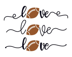 Collection of Love Football Promotional Product Tattoo in a gallery layout