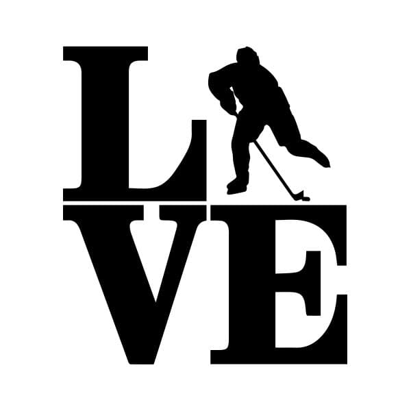 Collection of Love Hockey Promotional Product Tattoo in a gallery layout