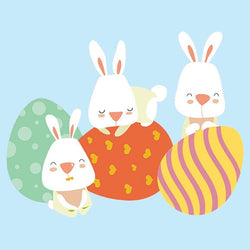 Collection of Bunnies with Easter Eggs Promotional Product Tattoo in a gallery layout