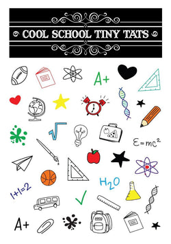 Collection of Cool School Tiny Tats Promotional Product Tattoo in a gallery layout