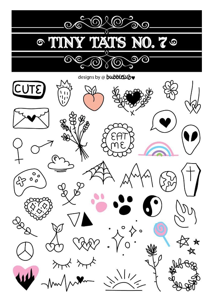 Collection of Tiny Tats No. 7 Promotional Product Tattoo in a gallery layout