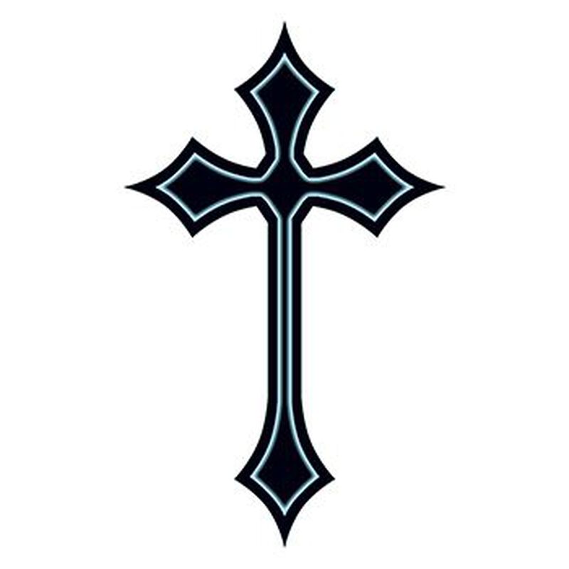 Collection of Tribal Bold Cross Temporary Tattoo in a gallery layout