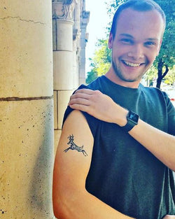 Collection of Tribal Deer Temporary Tattoo in a gallery layout