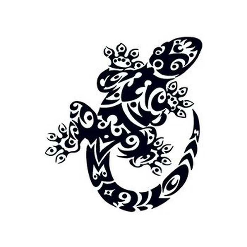 Collection of Tribal Gecko Temporary Tattoo in a gallery layout