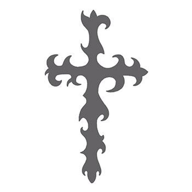 Collection of Tribal Gray Cross Design Temporary Tattoo in a gallery layout