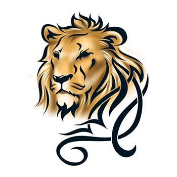 Collection of Tribal Lion Temporary Tattoo in a gallery layout