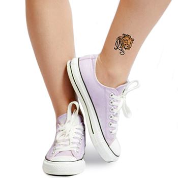 Collection of Tribal Lion Temporary Tattoo in a gallery layout