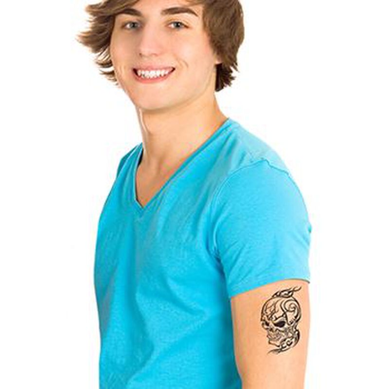 Collection of Tribal Skull Temporary Tattoo in a gallery layout