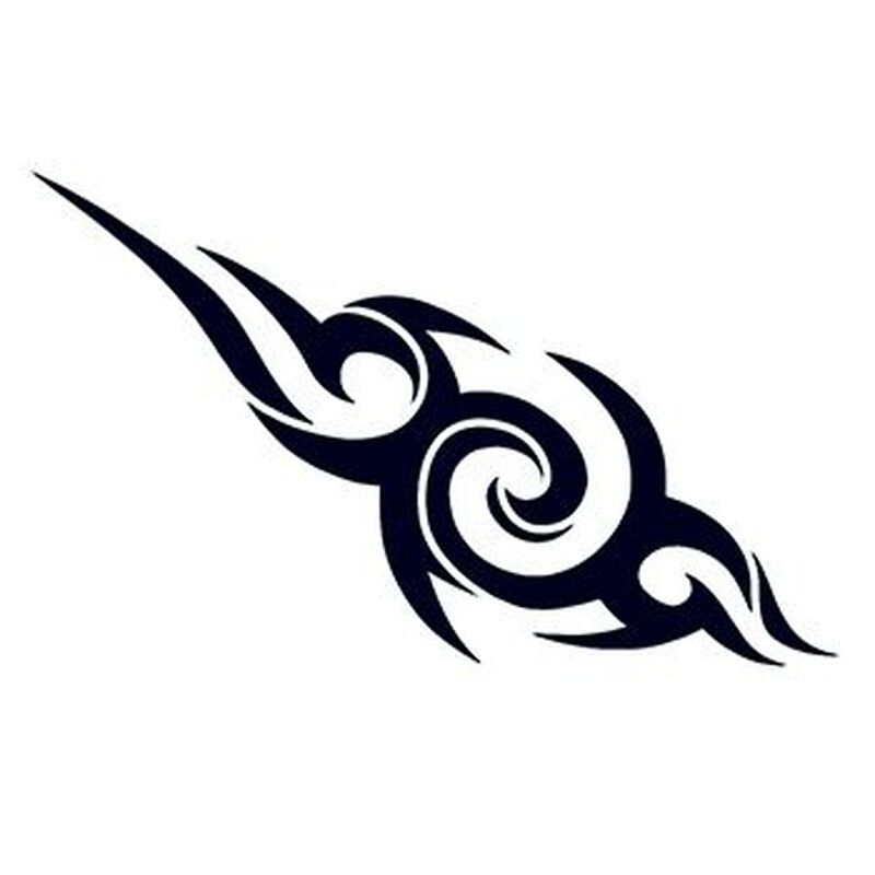 Collection of Tribal Swirl Design Temporary Tattoo in a gallery layout