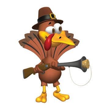 Collection of Turkey Hunter Thanksgiving Promotional Product Tattoo in a gallery layout
