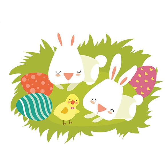 Collection of Bunny Easter Egg Hunt Promotional Product Tattoo in a gallery layout