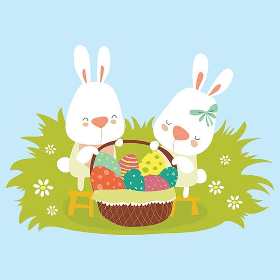 Collection of Bunnies with Easter Basket Promotional Product Tattoo in a gallery layout