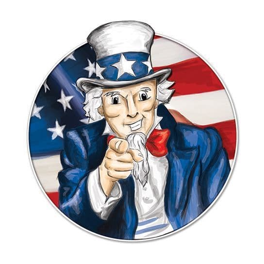 Collection of Uncle Sam Patriotic Promotional Product Tattoo in a gallery layout