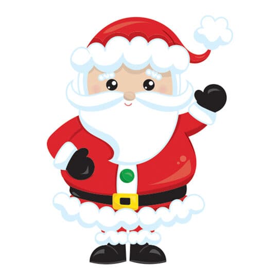 Collection of Waving Santa Promotional Product Tattoo in a gallery layout