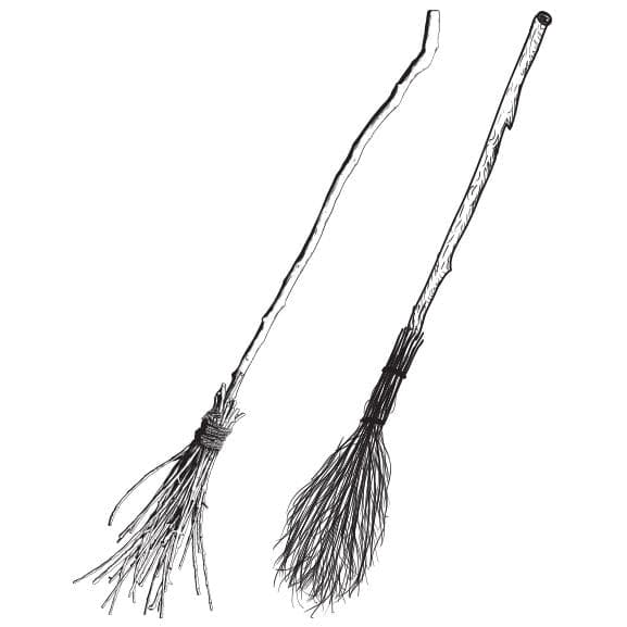 Collection of Witches Brooms Promotional Product Tattoo in a gallery layout